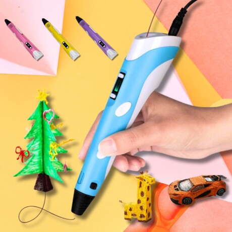 Lapiz Lapicera Impresora 3D + Filamentos Colores Celeste