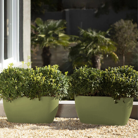 Maceta Ø80 x 40 cm. verde oliva "ANDALUZ" -TRAMONTINA TD0386