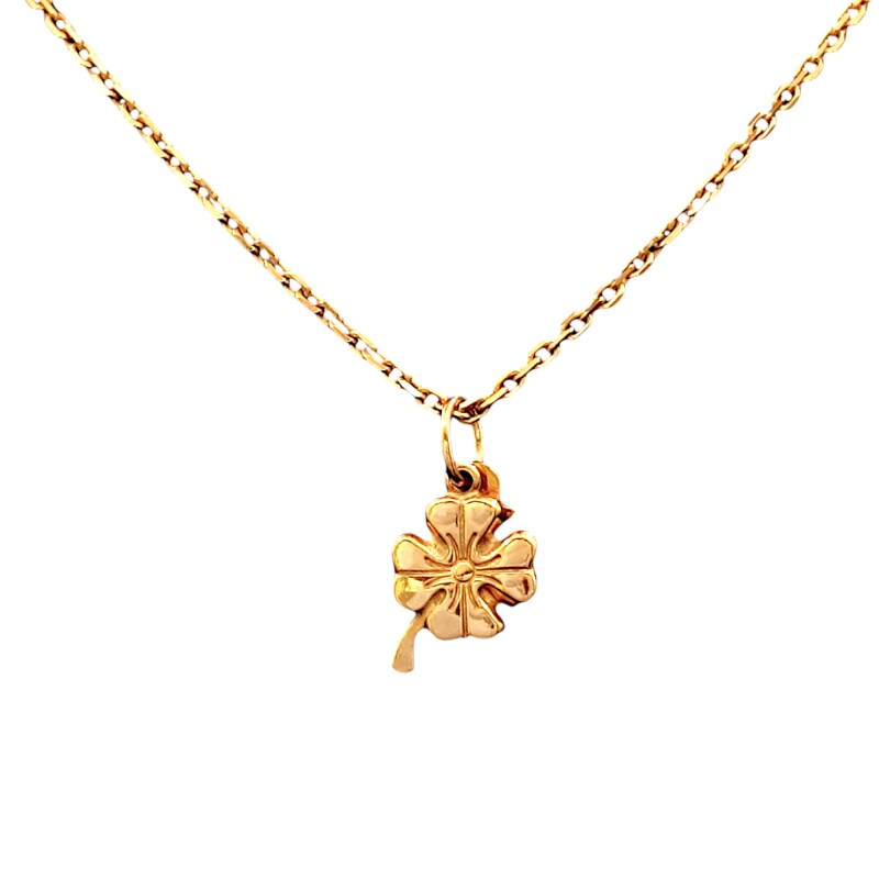 Dije Trébol-Oro bajo-Sin piedra-CP8552 sinpiedra