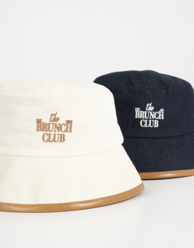 Sombreros Piluso Denim Con Tag - Blanco Crudo