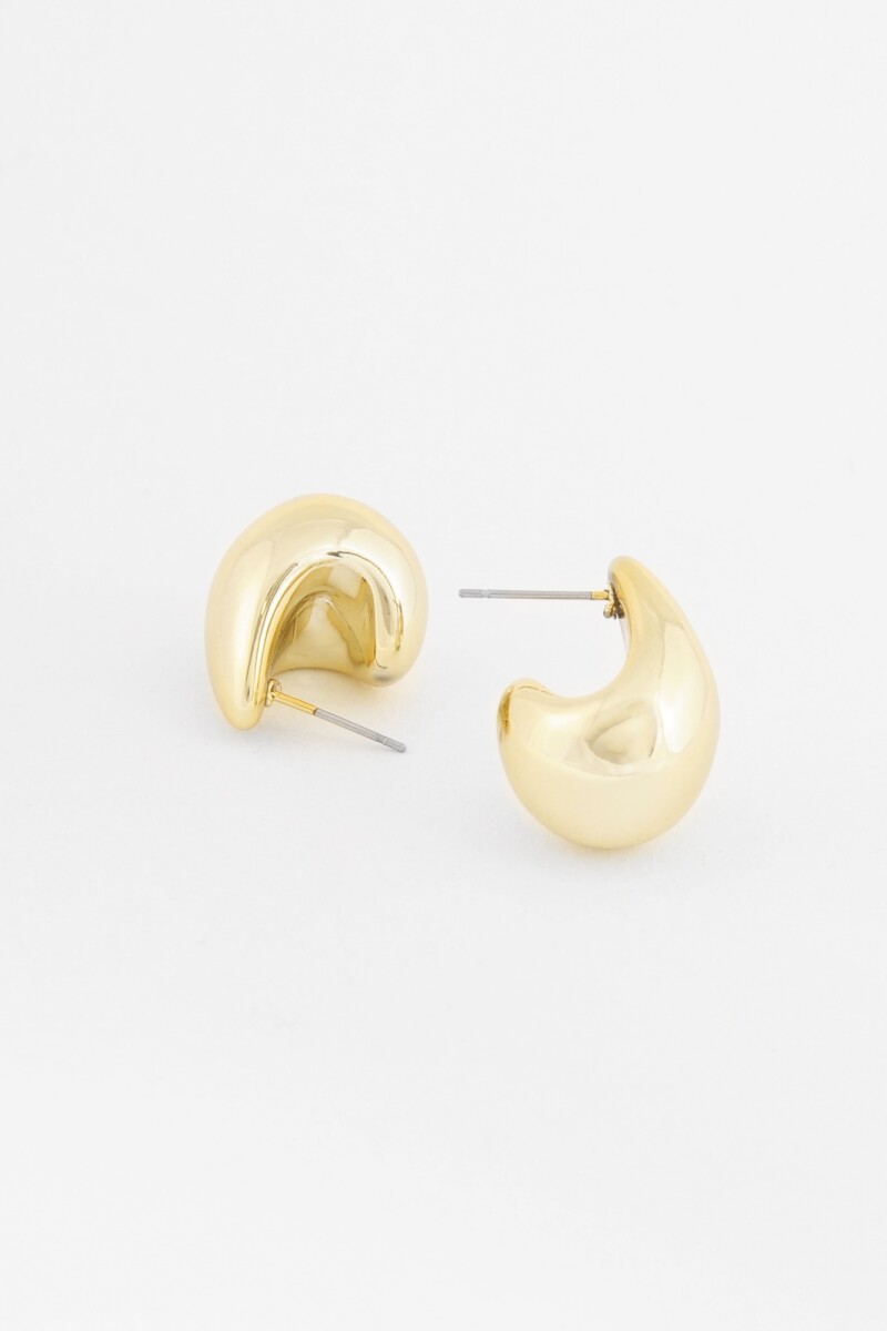 Aros gota bold dorado