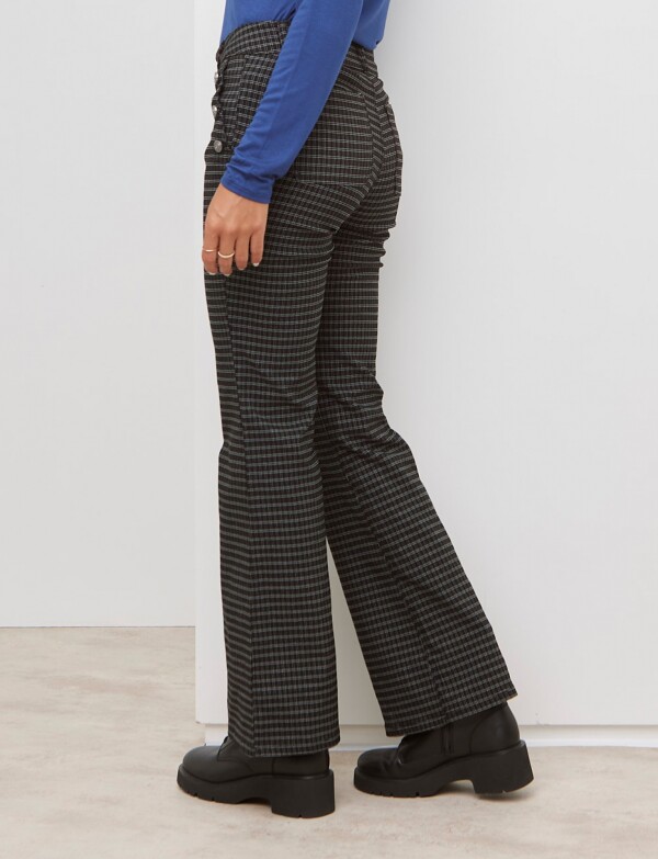 Pantalon Gales Botones NEGRO/BLANCO