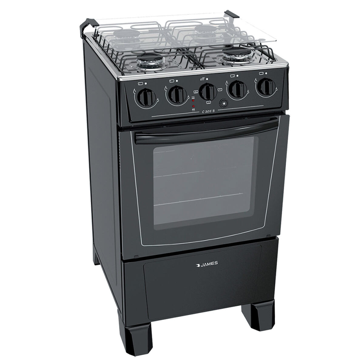Cocina James 4H C-205 negro 