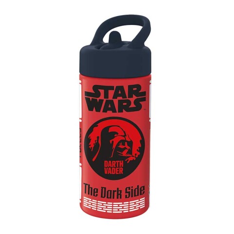 Botella Plástica con Pajita Star Wars 410 ml U