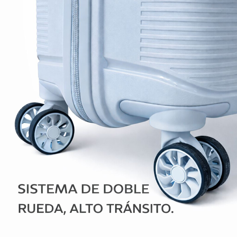 Set Valijas De Viaje Rígidas 2 Piezas Carry On 14” Y Valija 20” Celeste