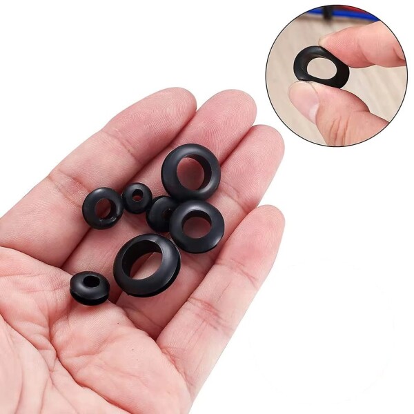 Ojal Goma 14MM Negro Pack X250 Anillo Sellado Junta Arandela Variante Color Negro