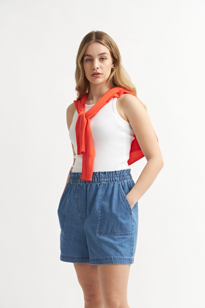 Pantaloni misto lino con elastico in vita - BSK Teen