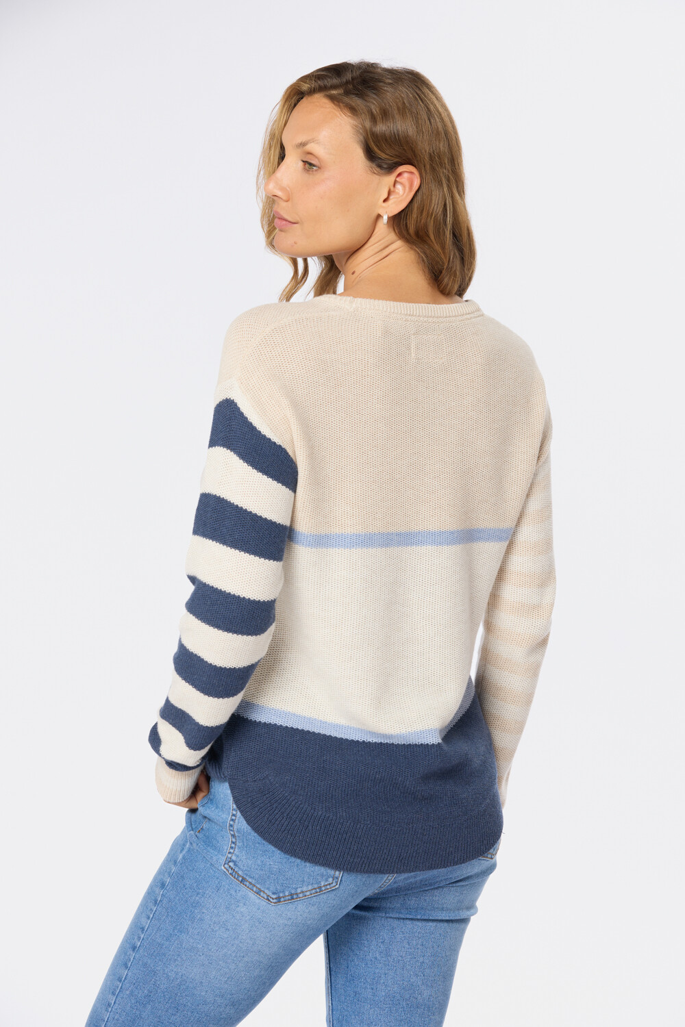 BUZO TEJIDO RAYADO Beige