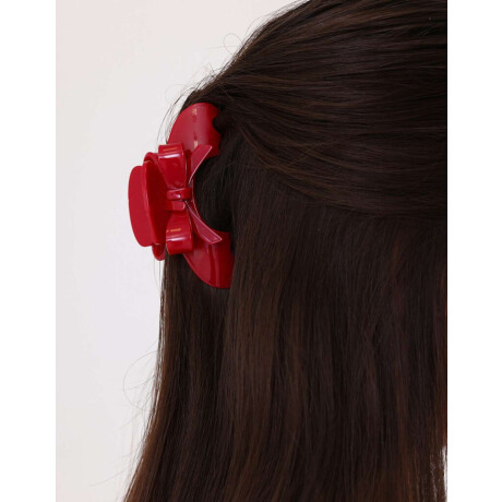 Broche Con Moño Carey Rojo Medio
