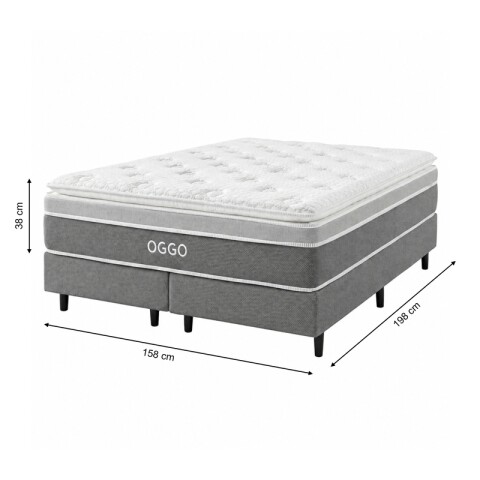 SOMMIER QUEEN PREMIUM AUSTIN - Espuma Viscoelástica y Resortes LFK Ortopédico 158 x 198 x 38 cm - 5 Años de Garantía SOMMIER QUEEN PREMIUM AUSTIN - Espuma Viscoelástica y Resortes LFK Ortopédico 158 x 198 x 38 cm - 5 Años de Garantía