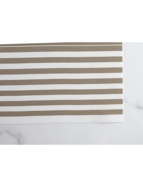 INDIVIDUAL PVC RAYAS 45x30CM BEIGE/BLANCO INDIVIDUAL PVC RAYAS 45x30CM BEIGE/BLANCO