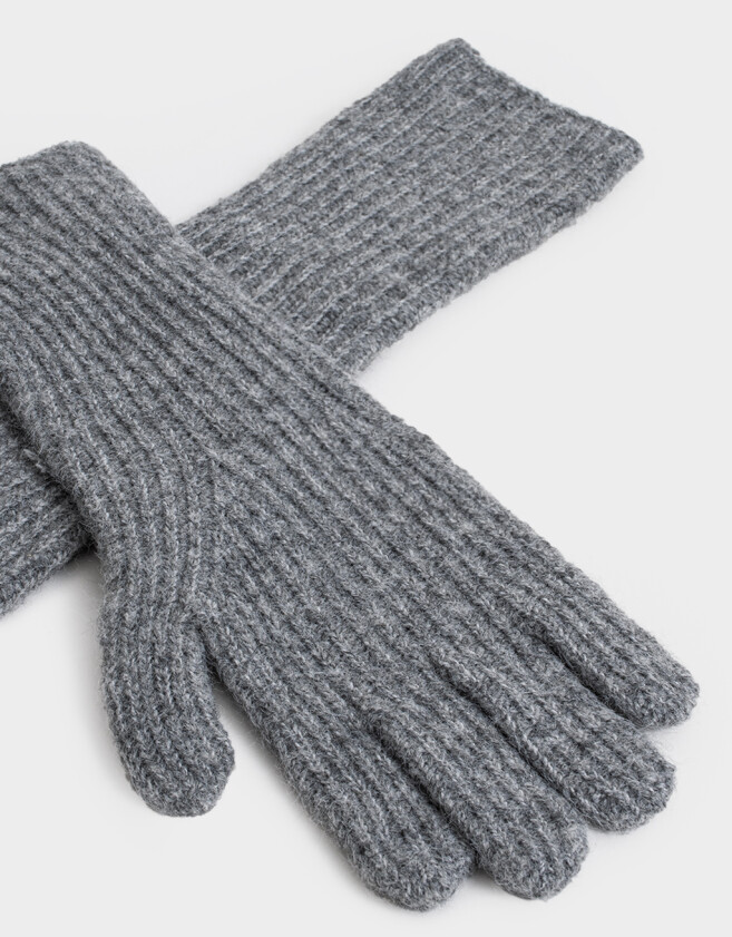Guantes Varios Romántico Guantes Tejidos Largos - Gris Claro