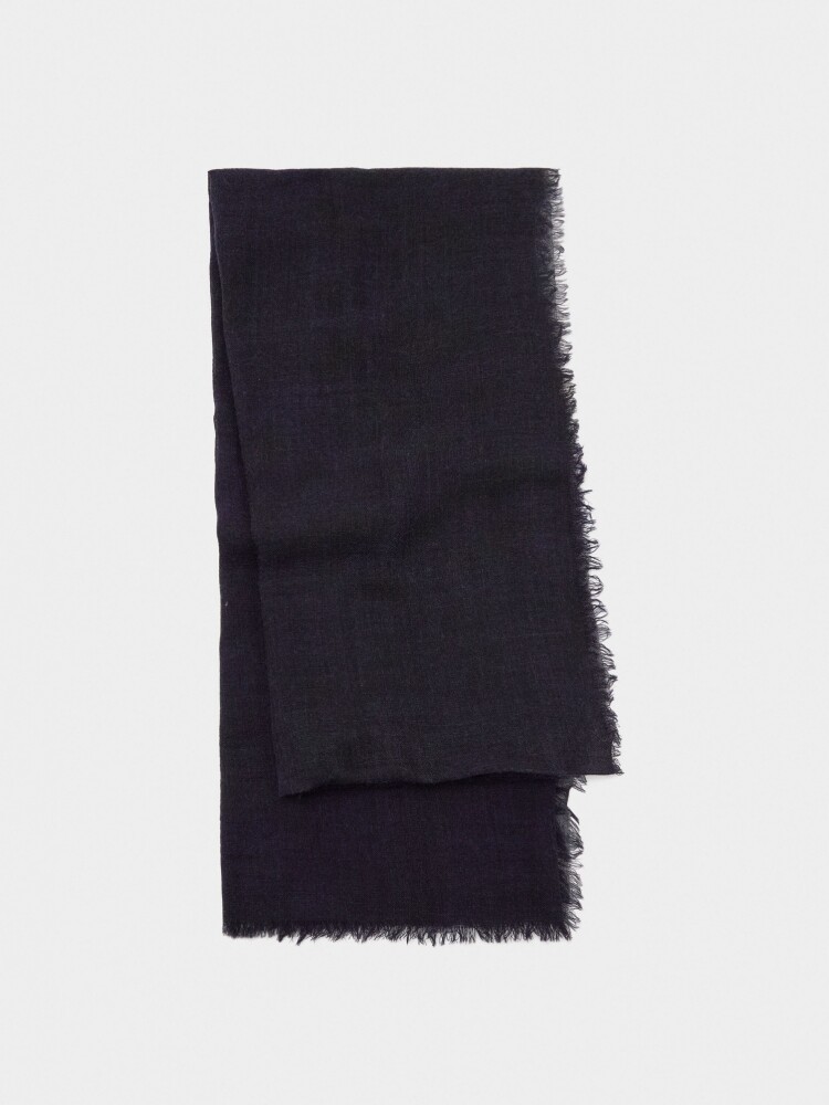 Pashmina 100% Lana azul-marino