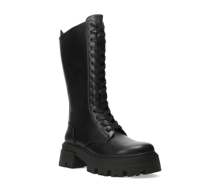 Bota TOLLER de caña alta acordonada Black