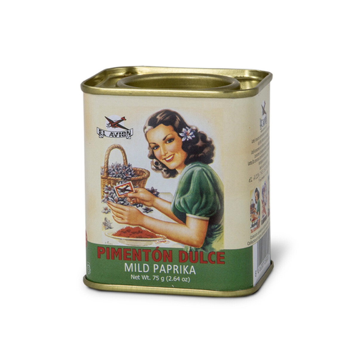 Pimenton en lata vintage Dulce Murcia 75g El Avion 