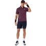 Polos Tenis Match Jacquard Polo SS Top Hombre Dark Aubergine