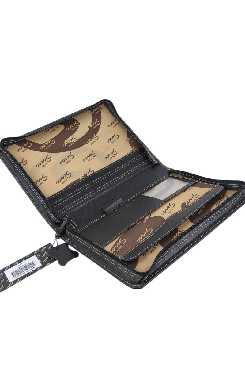 Dosier de Cuero Genuino, Indispensable para Profesionales Modernos. Negro