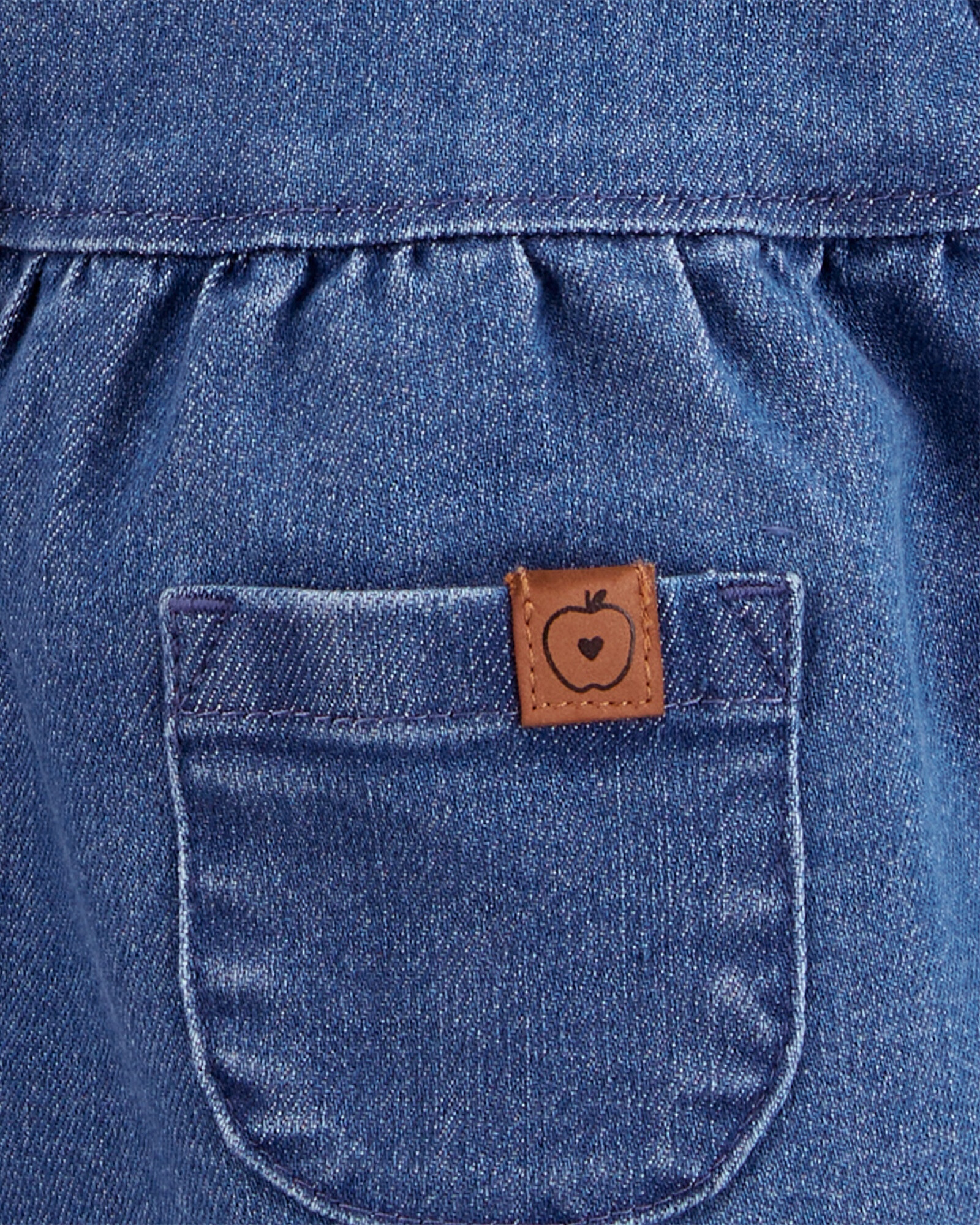 Campera jean con capucha forrada. Talles 0-24M Campera jean con capucha forrada. Talles 0-24M