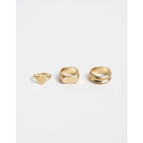 Sets Anillos Metal diferenciado Dorado