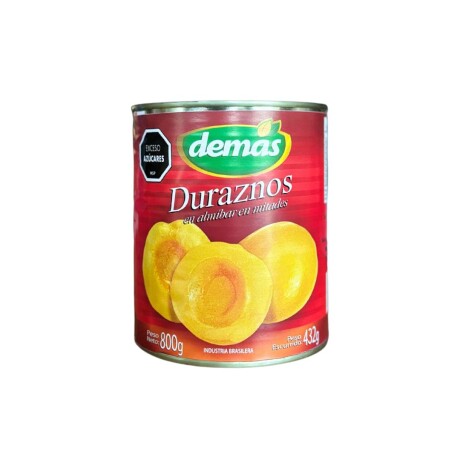 DURAZNO EN ALMIBAR DEMAS 800GRS DURAZNO EN ALMIBAR DEMAS 800GRS