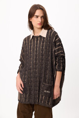 Sweater Oceano Negro/Vison