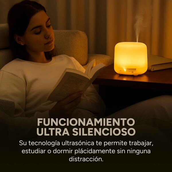 Aromatizador Difusor Humidificador Perfume Luces Led 500 Ml Variante Color Blanco