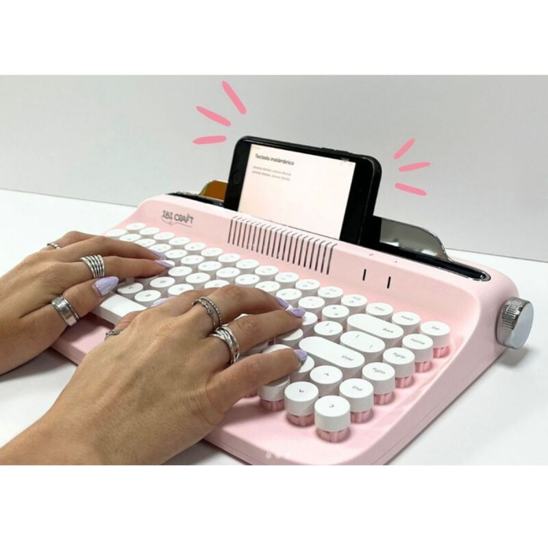 Teclado Inalámbrico Vintage Tendance Ibi Craft Teclado Inalámbrico Vintage Tendance Ibi Craft