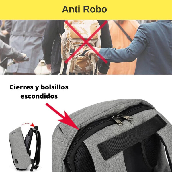Mochila Anti Robo Hx-6811 GRIS