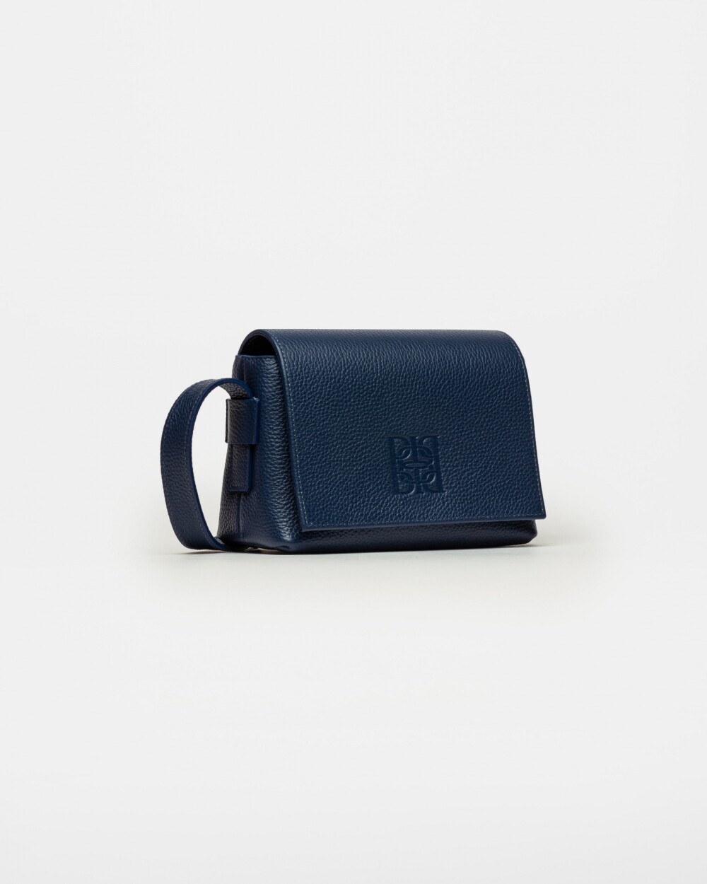Mini bag Hana en cuero graneado Marine Blue