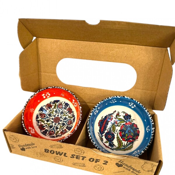 SET BOWLS X2 AZUL Y NARANJA