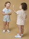 Vestido Corto De Rayas Nude