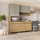 MUEBLE MODULAR BEIGE MATTE 120 CM JUEGO COCINA COMPLETO GAMAS DE BEIGE
