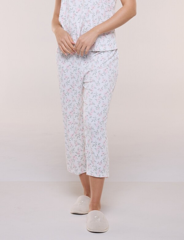 Pijama Con Capri CRUDO/MULTI