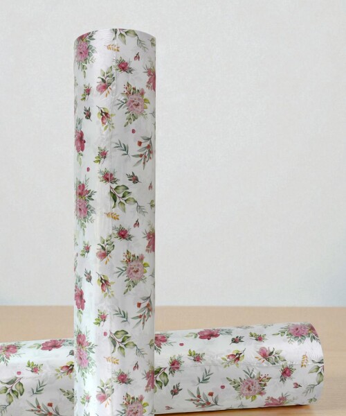 Papel Regalo Bobina 60cm x 100mts PINK FLOWERS