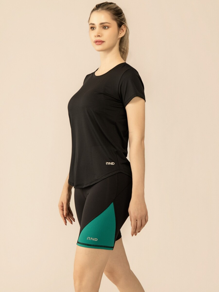 Ciclista de Supplex. - Negro con Verde. 