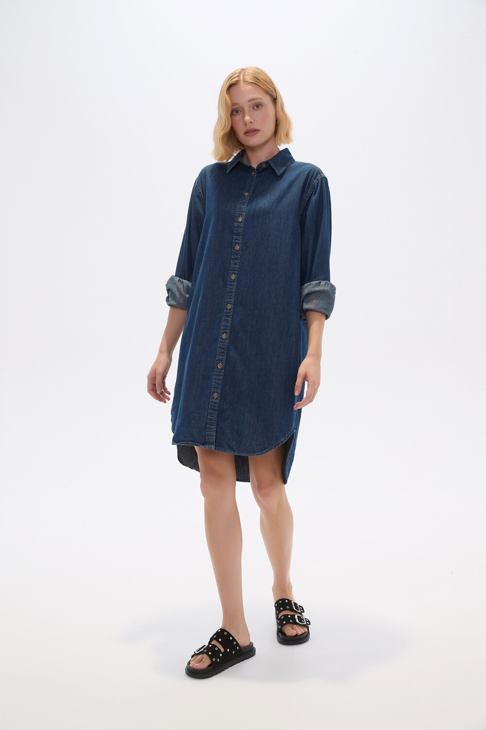 Vestido Maitu Azul Medio