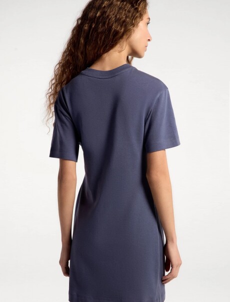 VESTIDO CORTO MANGA CORTA ULTRA SOFT AZUL