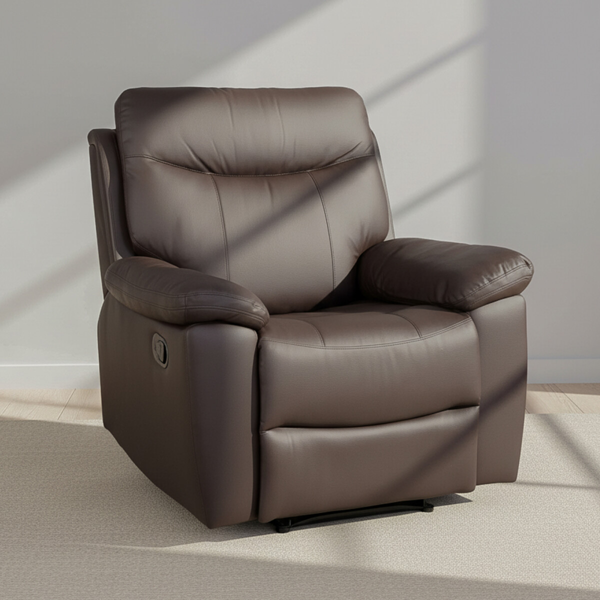 RECLINER - 1 CUERPO SIMIL-CUERO MARRON LEXUS 