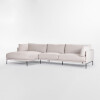 Sofá con chaise COSTA Gris - IZQUIERDO