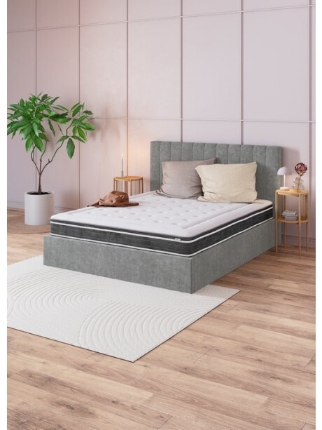 Estructura cama HASLEV 2 Plazas 140x190 gris oscuro Estructura cama HASLEV 2 Plazas 140x190 gris oscuro