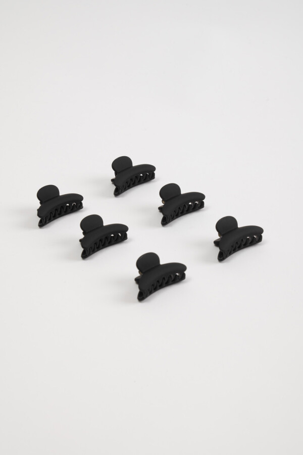 Pack x 6 pinzas Negro