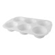 Molde para muffin x6 antiadherente 27,5x18,5x3,5 cm BLANCO
