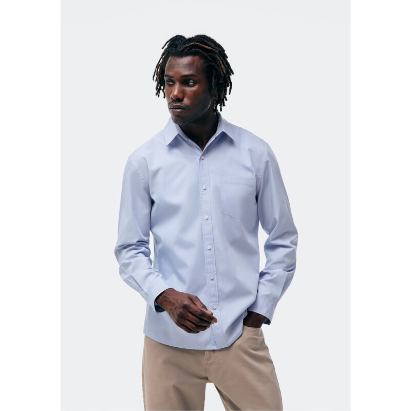 CAMISA ML MASC AZUL CLARO