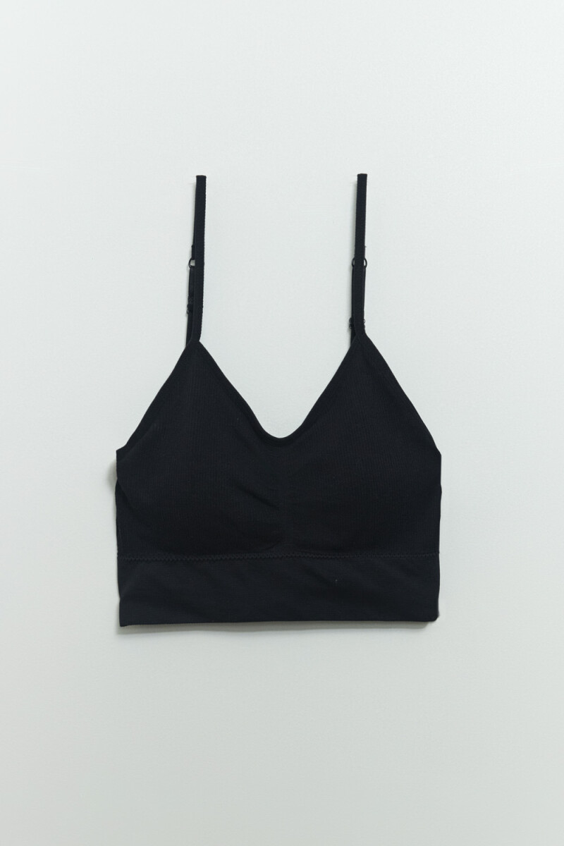 Top ancho microfibra Negro