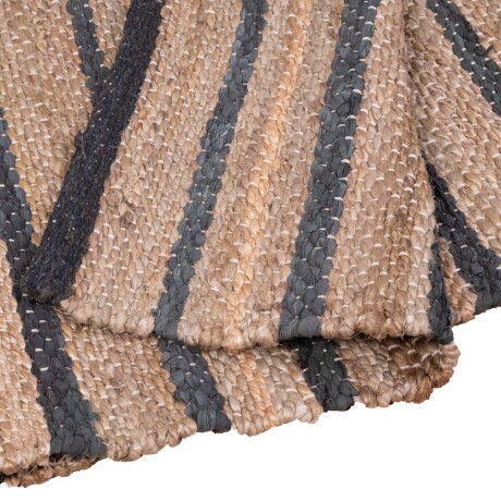 ALFOMBRA RAYAS YUTE-Y-ALGODON NATURAL-BEIGE HEMMING