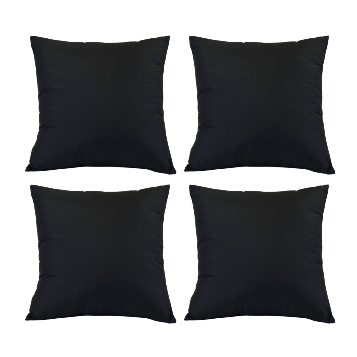 Set x4 funda de almohadones lisa 43 x 43 cm - NEGRO 