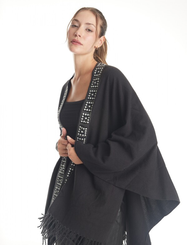 Ruana Det Perlas NEGRO