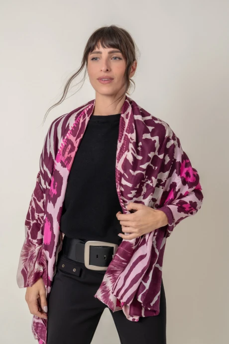 PAÑUELO MULTI PRINT Fucsia