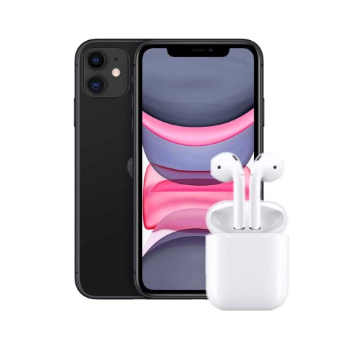 iPhone 11 128GB Black + AirPods