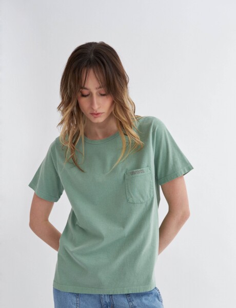 Remera básica Flora Verde